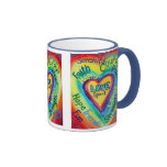 Rainbow Heart Spirit Words Mug