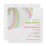 Rainbow Heart Sprinkles Baby Shower Invitation