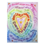 Rainbow Heart What Cancer Cannot Do Postcards