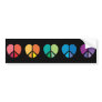 Rainbow HEARTS Bumper sticker
