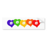 Rainbow Hearts Bumper Sticker bumper stickers