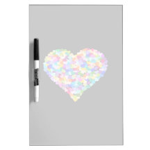 Rainbow Hearts Confetti Dry Erase Whiteboards