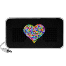 Rainbow Hearts Confetti Laptop Speakers