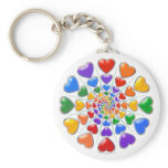 Rainbow Hearts Echo Key Chain