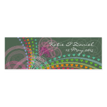 Rainbow Hearts Pink Swirls Thank You / Gift Tag