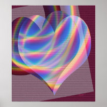 Rainbow Hearts Print
