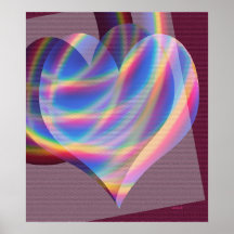 Rainbow Hearts Print
