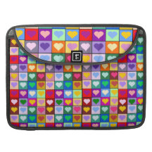 Rainbow Hearts Tiled Pattern Macbook Pro case MacBook Pro Sleeve