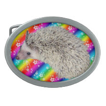 Rainbow Hedgehog belt buckle