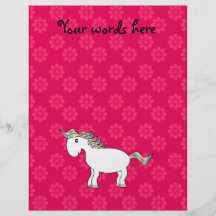Rainbow horse pink flowers flyers