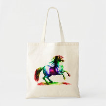 Rainbow Horse Tote Tote Bag