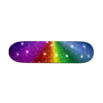 rainbow in elephantenskin leatheroptik & raindrops skateboard bretter