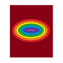 Rainbow in Oval Postcards