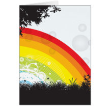 Rainbow in the Woods Greeting Cards