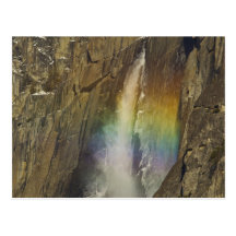 Rainbow in Upper Yosemite Falls in Yosemite Postcards