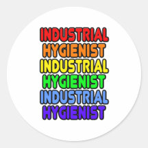 Rainbow Industrial Hygienist Round Sticker