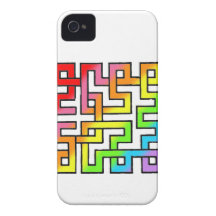 Rainbow Infinity Square Case-Mate iPhone 4 Case