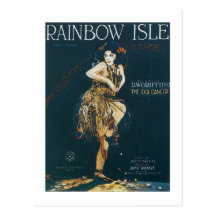 Rainbow Isle Vintage Songbook Cover Postcards