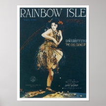 Rainbow Isle Vintage Songbook Cover Print