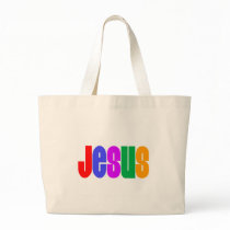 Rainbow Jesus Tote Bag