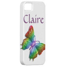 Rainbow Jewelled Butterfly 3D Personalized