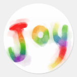 Rainbow Joy Round Stickers
