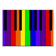 Rainbow Keyboard Card