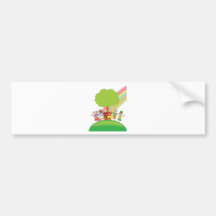 Rainbow kids bumper sticker