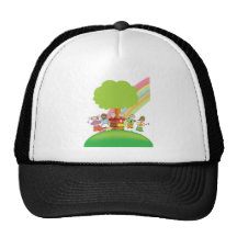 Rainbow kids trucker hat