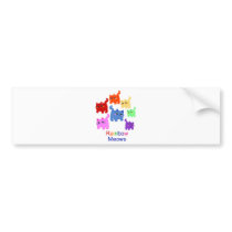 Rainbow kittens! bumper stickers