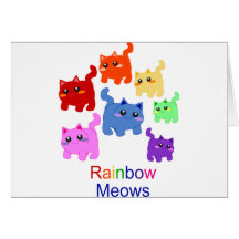 Rainbow kittens! card