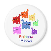 Rainbow kittens! fridge magnet