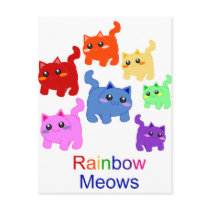 Rainbow kittens! postcard