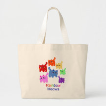 Rainbow kittens! tote bags