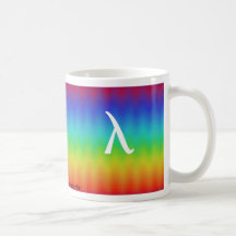 Rainbow Lambda Mugs