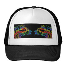 Rainbow leopard (black) hat