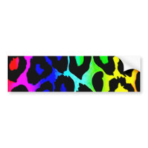 rainbow_leopard_print-altered bumper stickers