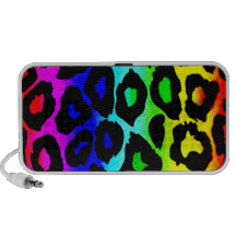 rainbow_leopard_print-altered travelling speakers