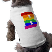 Rainbow Letter B Pet Tshirt