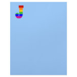 Rainbow Letter J Letterhead Template