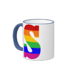 Rainbow Letter S Coffee Mugs