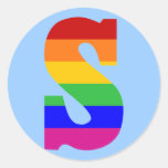 Rainbow Letter S Stickers