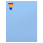 Rainbow Letter V Customized Letterhead