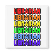 Rainbow Librarian Refrigerator Magnet
