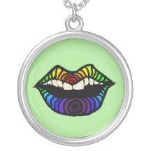 Rainbow Lips Pendant