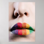 Rainbow Lips Poster