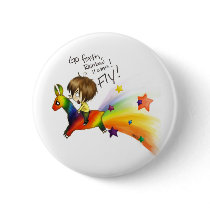Rainbow Llama Pinback Buttons