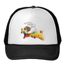 Rainbow Llama Trucker Hats