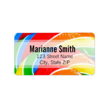 Rainbow Lolly Swirl Personalized Address Labels