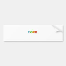 RAINBOW LOVE BUMPER STICKERS